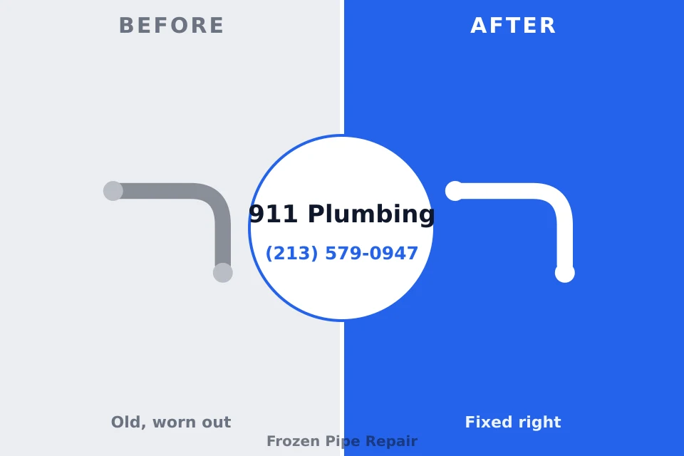 Before and after: plumbing repair Dover Beaches South, NJ